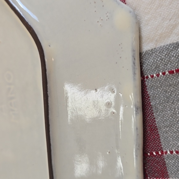 Vintage Ethan Allen Made In Italy Fatto A Mano Ceramic Serving Platter White - Picture 11 of 14